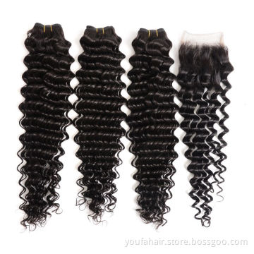 Wholesale Brazilian Remy Hair Deep Wave Deal Brazilian Virgin Hair Weave Bundles 100% Human Hair Weave Remy 8-28"